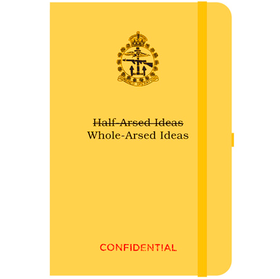 &quot;Whole-Arsed Ideas&quot; Notebook